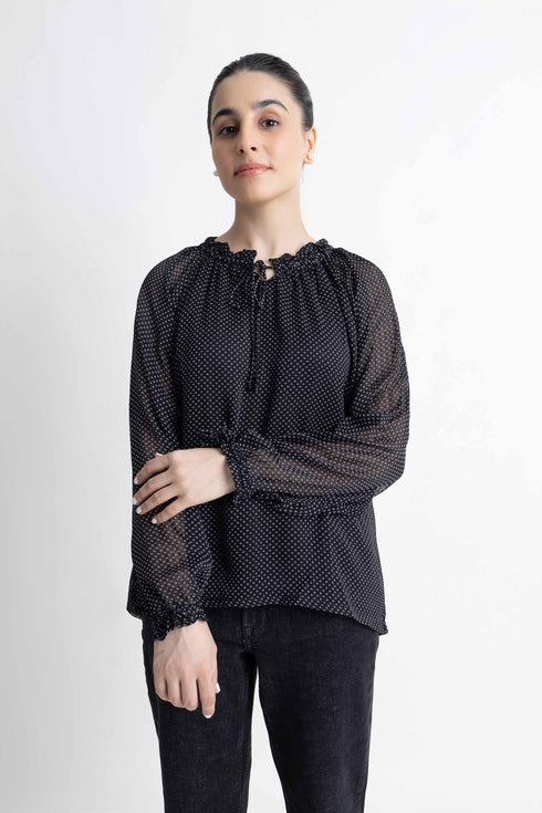 Black Georgette Top